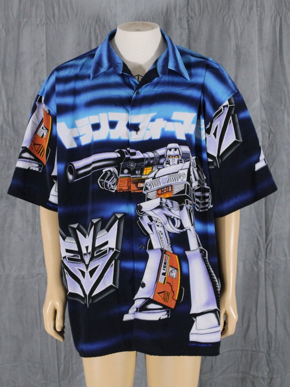 Vintage Men's Button Down Shirt - Megatron All Over Print - Men's 2XL